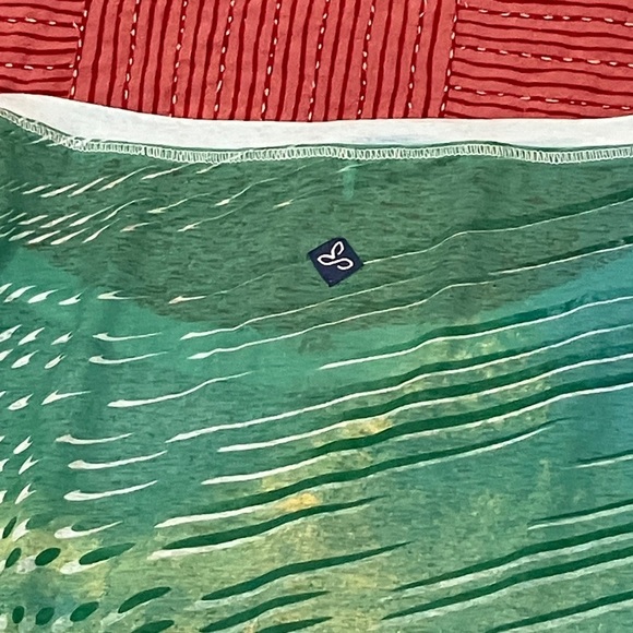 Prana diaphanous women’s short sleeve blouse top - Picture 8 of 14